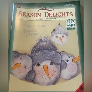 Vintage plaid one stroke season delights painting tole diy craft dewberry book